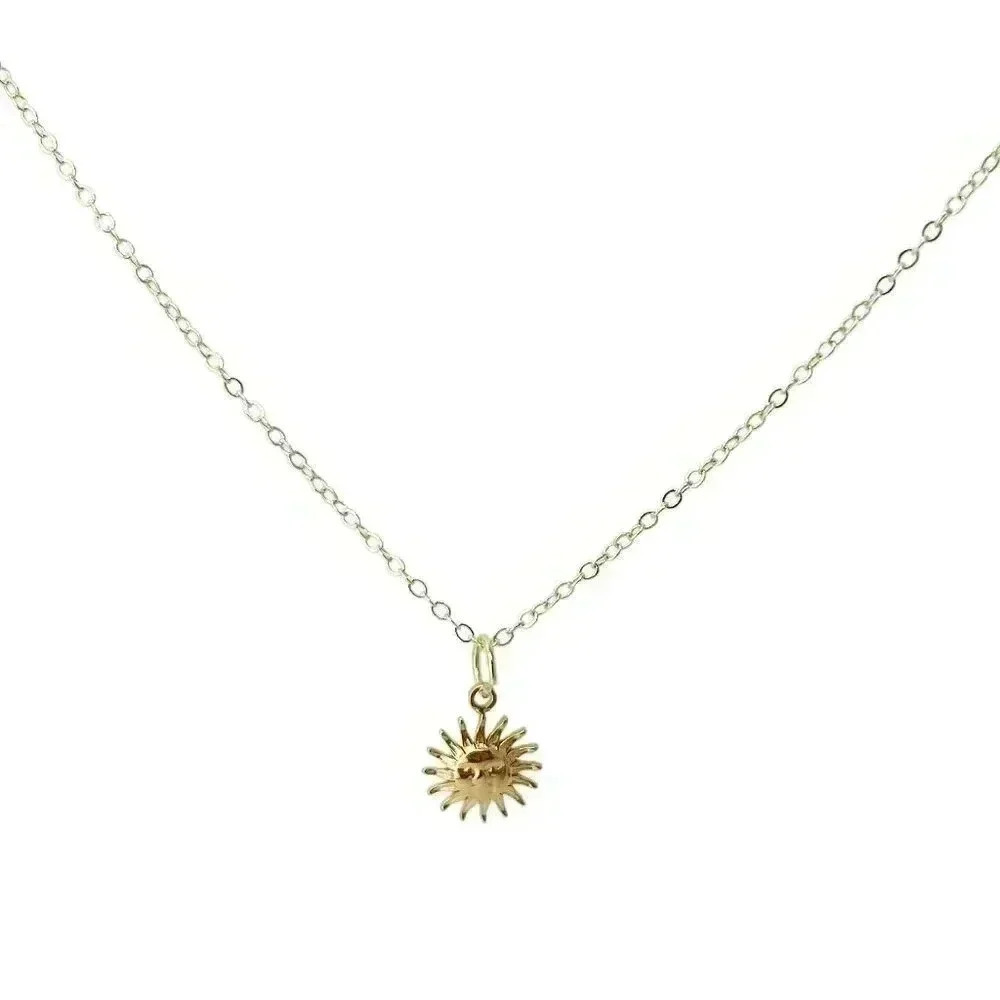 Gold sun sunshine necklace, celestial jewelry made with love - Picture 7 of 12